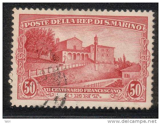 San Marino - 1928 - 7° Centenario Francescano - Sass. 137 (o) - Oblitérés