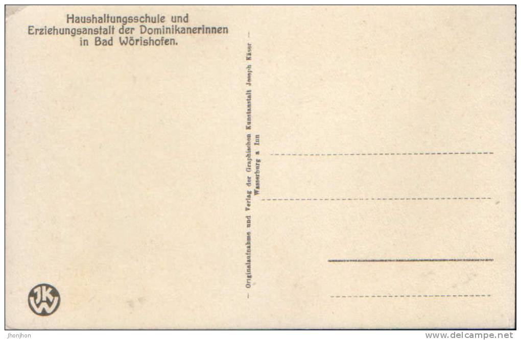 Deutschland-Ansichtskarte Unbenutzt-Bad Wörishofen-Haushaltungsschule Und Erziehungsanstalt Der Dominikanerinnen-2/scans - Bad Woerishofen