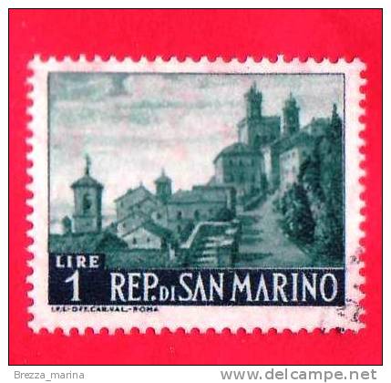SAN MARINO - 1961 - Usato - Vedute Di San Marino - 1 L. • Viale Dell´ospedale - Usados