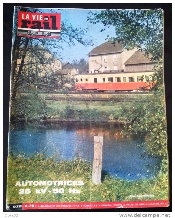 La Vie Du Rail N°928 - 5 Janvier 1964 Automotrices 25 KV - 50 Hz - Trains