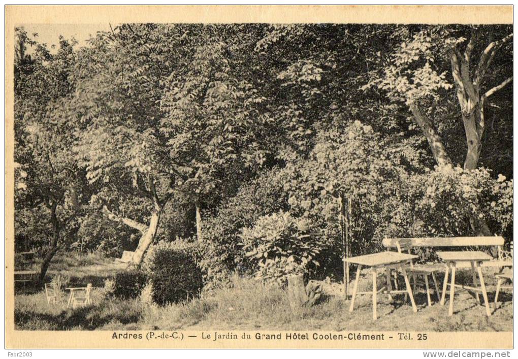 Ardres - Le Jardin Du Grand Hotel Coolen - Clément. Tél. 25 - Ardres