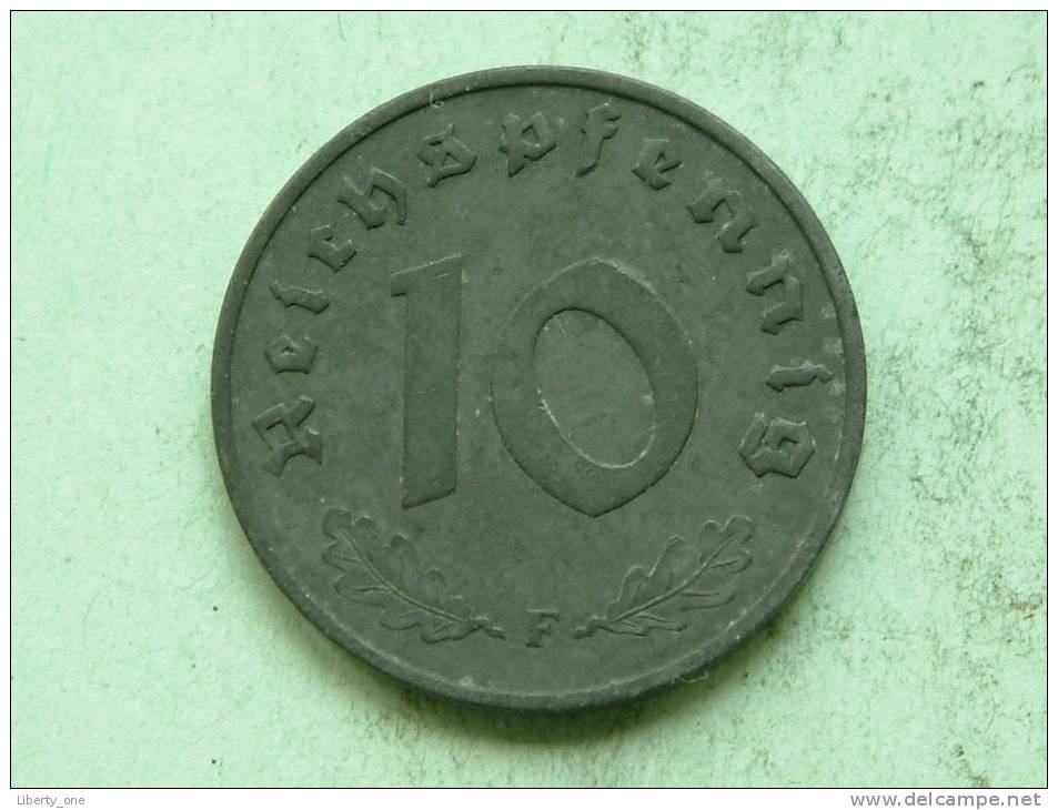 1942 F - 10 REICHSPFENNIG / KM 101 ( For Grade, Please See Photo ) ! - 10 Reichspfennig