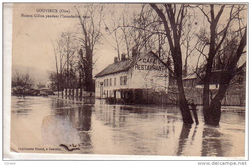 GOUVIEUX.MAISON GILLON.INONDATION DE 1910 - Gouvieux