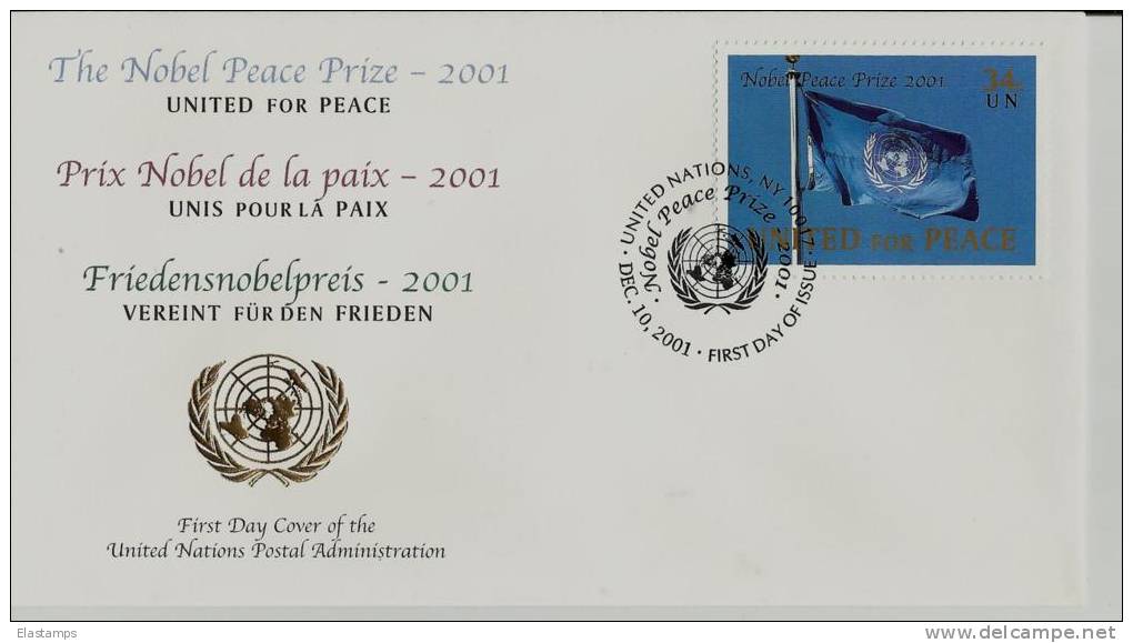 =UNO NY FDC 2001 - Covers & Documents