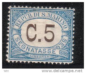 San Marino - Segnatasse - 1897-1919 - Sass. 19 * - Timbres-taxe