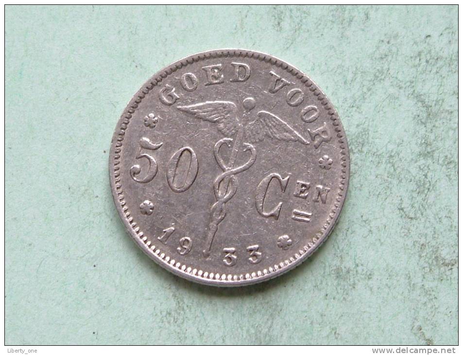 1933 VL - 50 CENT / KM 88 / Morin 422 ( For Grade, Please See Photo ) ! - 50 Cent