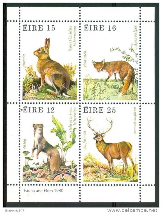 1980 Irlanda Fauna Animali Animals Animaux Block MNH** Nu138 - Blocks & Sheetlets