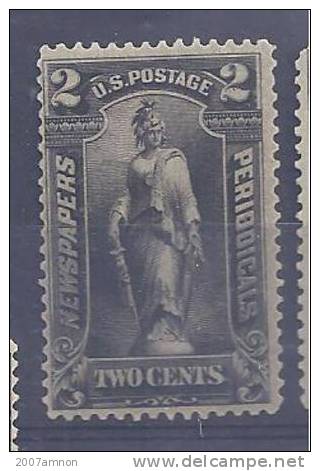 USA UNITED STATES NEWSPAPER STAMP WITH WATERMARK # PR 115 2 CENT MNH - Journaux & Périodiques