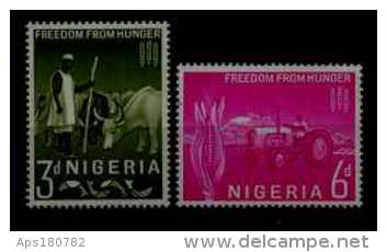 Nigeria 141-42 MNH Hunger Freedom SCV2.75 - Nigeria (1961-...)