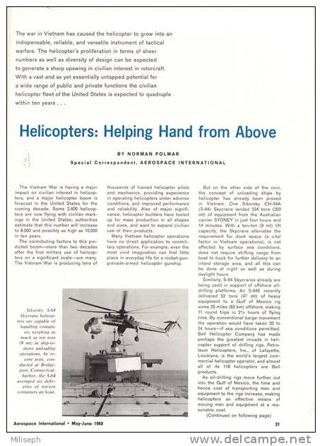 Magazine AEROSPACE INTERNATIONAL - MAY / JUNE 1968 - Avions - Hélicoptères -    (3259) - Fliegerei