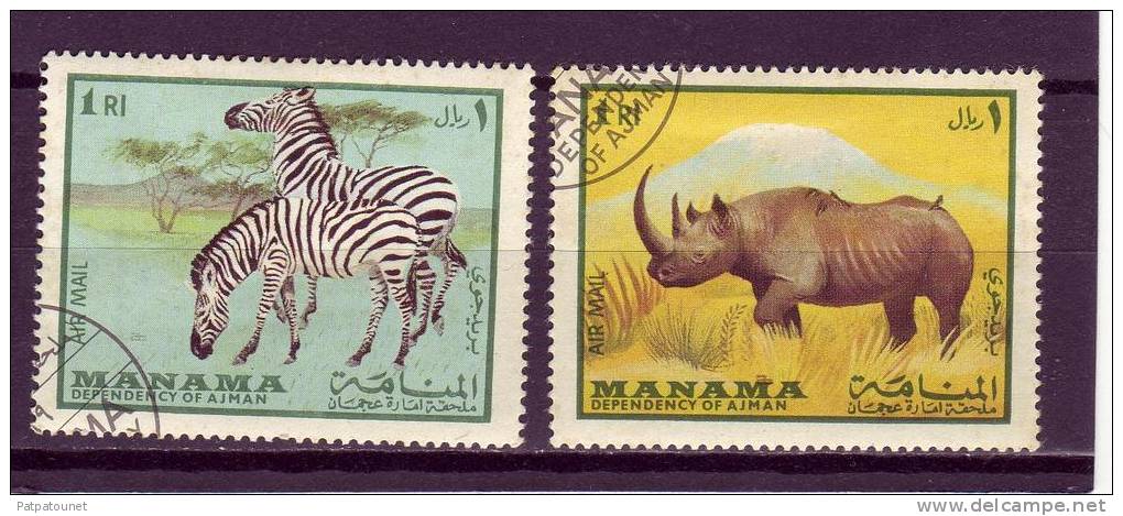 Arabie Du Sud Est Manama YV ?2 O ? Zèbre Rhinocéros - Rhinoceros