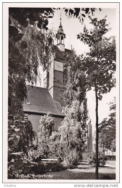 Fellbach, Lutherkirche, Um 1952 - Waiblingen