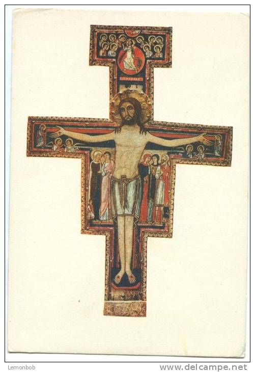 Italy, ASSISI, Chiesa Di S. Chiara, Crocifisso Che, Secondo Tradizione, Unused Postcard [13859] - Perugia