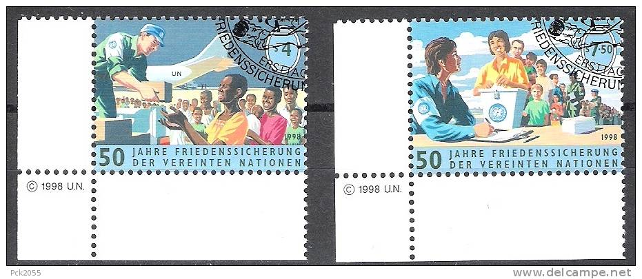 UNO Wien 1998 MiNr.266-267 O Gest 50 Jahre Friedenserhaltende Maßnahmen Der UNO.(  372) - Used Stamps