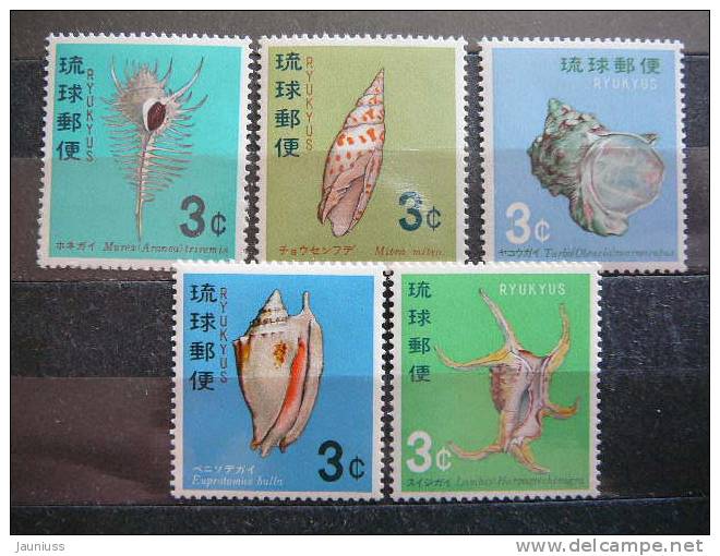 Japan - Ryukyu Is. 1967  **  MNH #Mi. 186/0 Shells - Ryukyu Islands