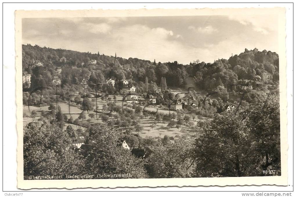 Badenweiler (Allemagne, Bad-Wurtemberg) : Blick Général In 1950. - Badenweiler