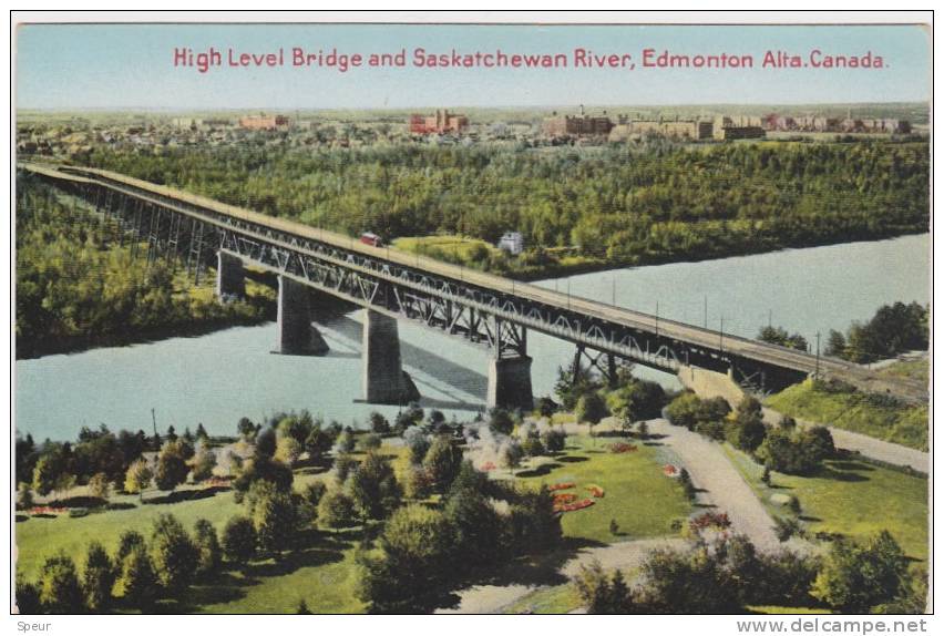 Edmonton, High Level Bridge, Trolley, University, ± 1930. - Edmonton