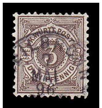 Wurttemberg Scott #57, 3pf Brown (1875) Numeral Of Value, Used - Autres & Non Classés