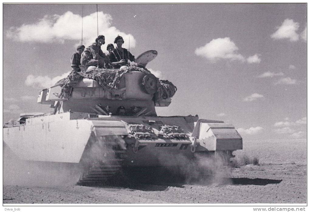 Postcard British Tank Suez Canal Egypt 1951 Crisis Nostalgia - Equipment