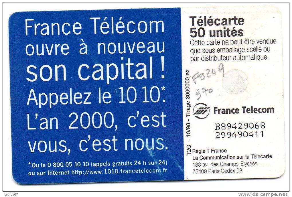 F 924 A	970 OUVERTURE DU CAPITAL - 1999