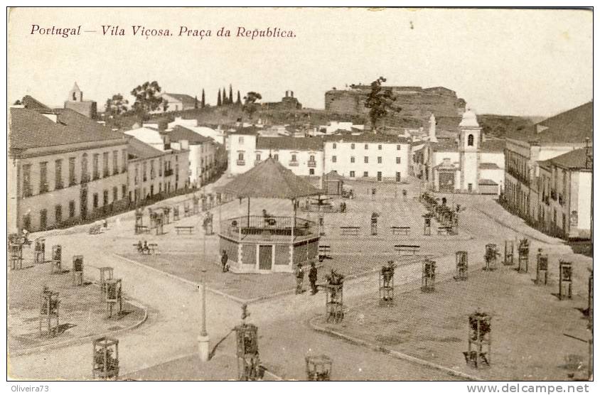 Vila Viçosa Praça Da Republica 2 Scans Portugal - Evora