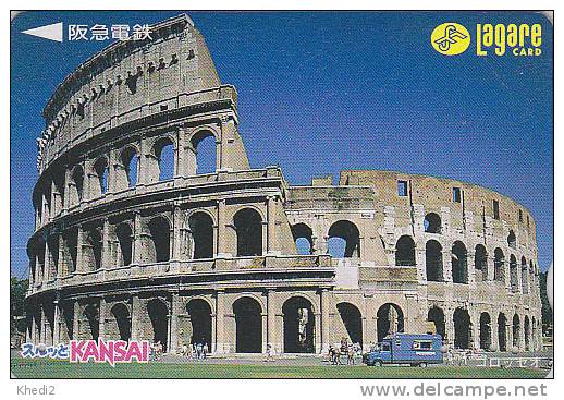 Carte Prépayée JAPON - Archéologie Histoire - ROME / COLISEE - ROMA - JAPAN Prepaid Lagare Card / ITALY - Landschaften