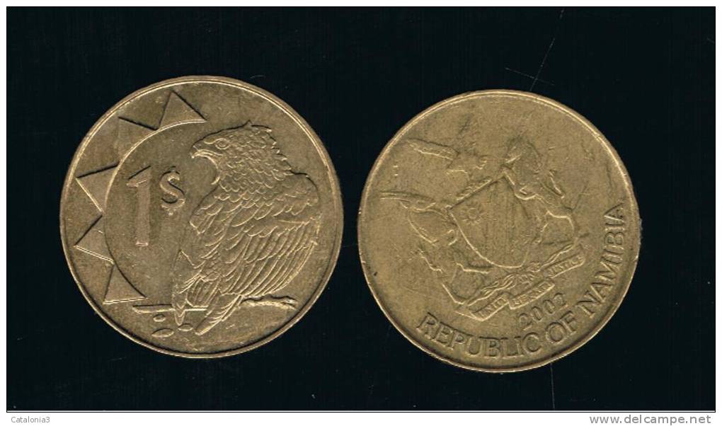 NAMIBIA -  1 Dolar  2002  KM4  -  Bird  -  Animal Coin - Namibia