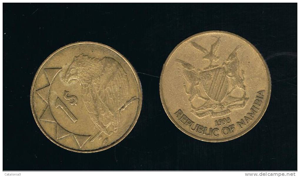 NAMIBIA -  1 Dolar  1993  KM4  -  Bird  -  Animal Coin - Namibië