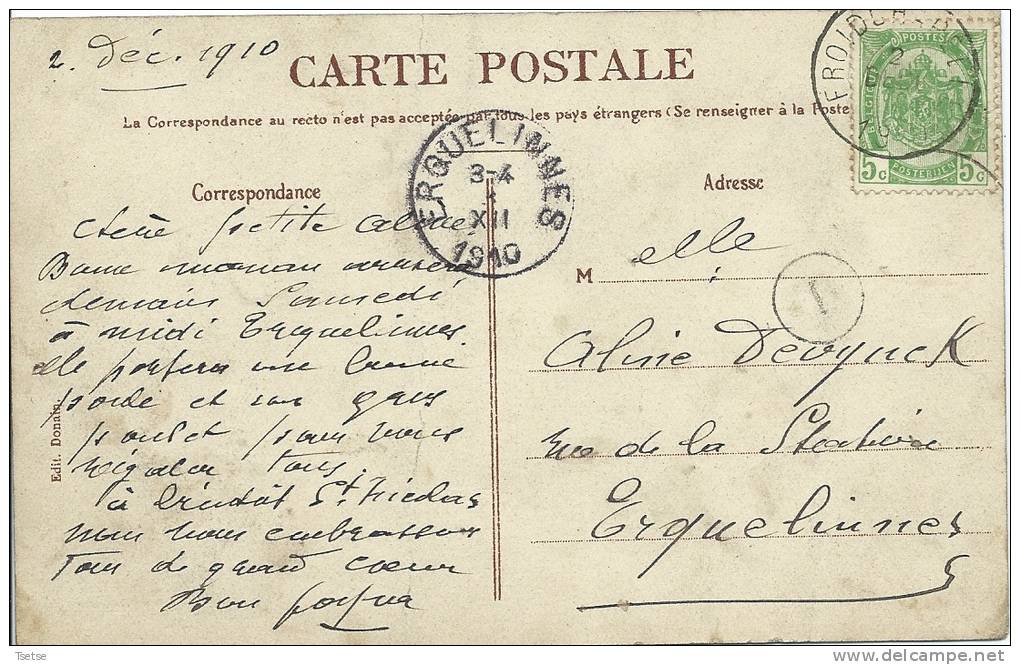 Bavay - Hôtel Du Faisan - Résultat D'une Promenade En Tonneau - 2 Blessés, Carte Spéciale -1910 ( Voir Verso ) - Bavay