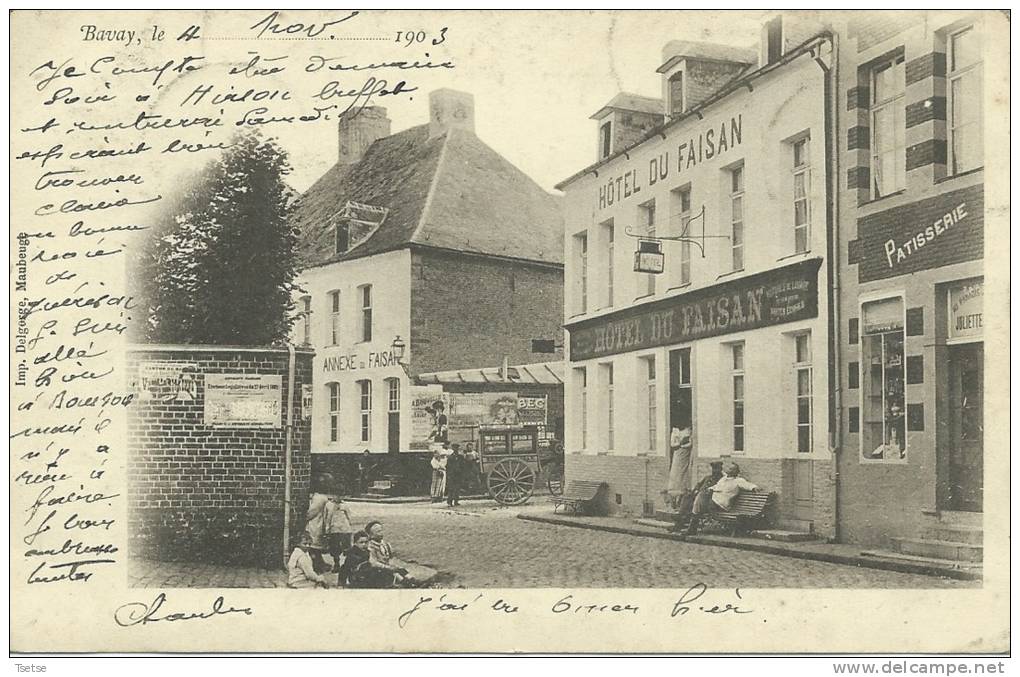 Bavay - Hôtel Du Faisan  -1903 ( Voir Verso ) - Bavay