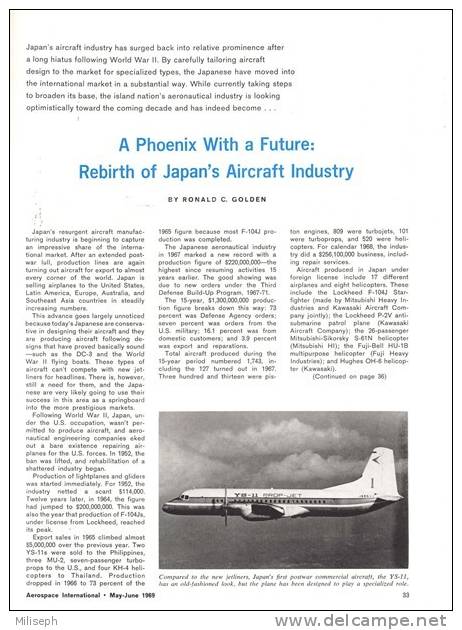 Magazine AEROSPACE INTERNATIONAL -  MAY / JUNE 1969 - Avions - Bateaux - Hélicoptères - PARIS AIR SHOW -  JAGUAR  (3264) - Fliegerei