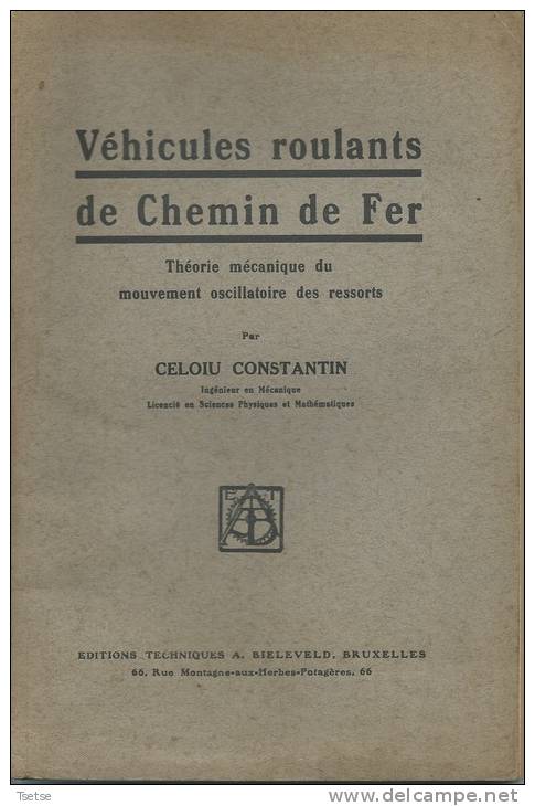 Livre De Théorie Mécanique Sur Le Matériel Roulant Des Chemin De Fer Belges ( SNCB ) - Eisenbahnverkehr
