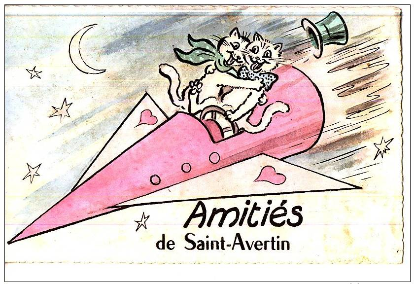 Amitiés De Saint Avertin Chats Dans Une Fusée - Autres & Non Classés