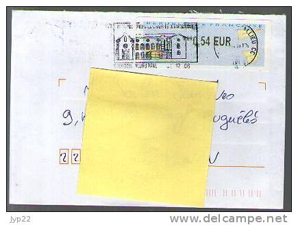 France Lettre Cover Flamme & CAD Bourgoin Jallieu 1-12-2006 / Vignette D'affranchissement - 2000 Type « Avions En Papier »