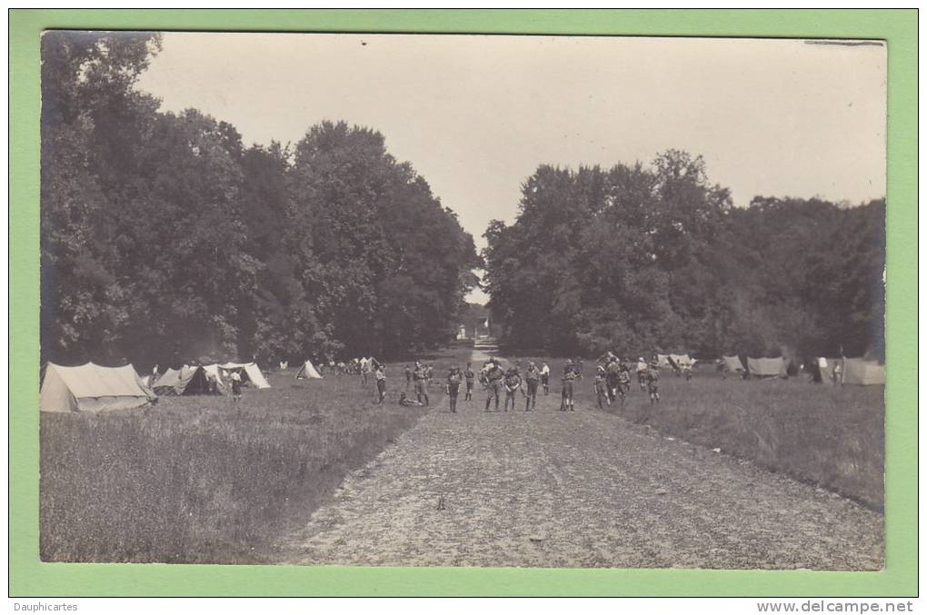 CHAMARANDE, Années 20 : L'Allée Du Château Et Les Tentes. Scouts De France. 2 Scans. CARTE PHOTO - Scoutisme