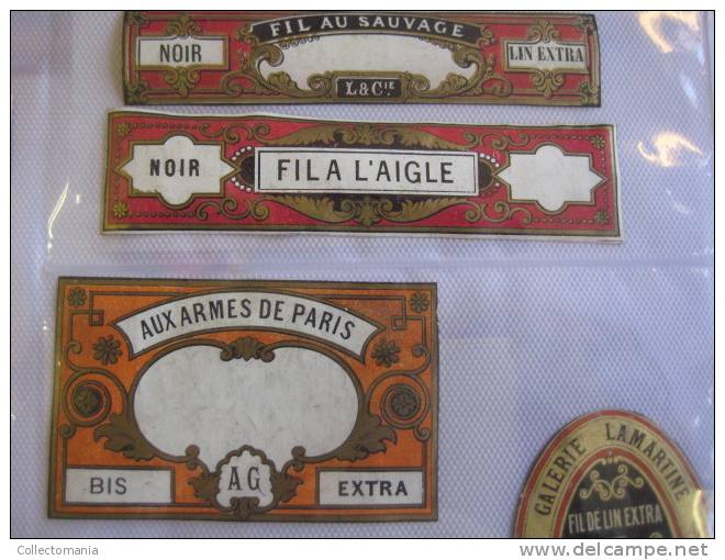 18 labels : before 1900, litho fil de lin extra ,   XIXième; imprimeur PICHOT ETIQUETTES  Excelent collection