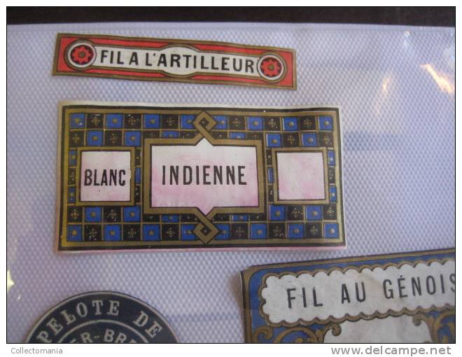 18 labels : before 1900, litho fil de lin extra ,   XIXième; imprimeur PICHOT ETIQUETTES  Excelent collection