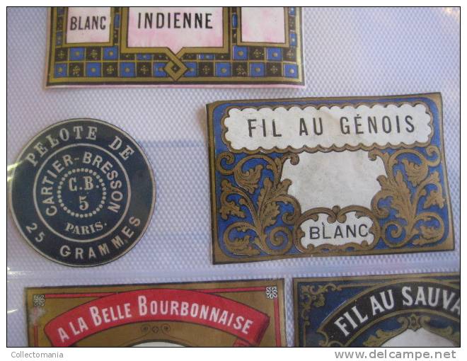18 labels : before 1900, litho fil de lin extra ,   XIXième; imprimeur PICHOT ETIQUETTES  Excelent collection