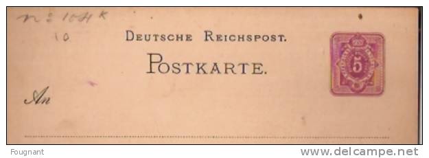 ALLEMAGNE:~1900:Entier Postal:Carte Postale .Non écrite.5 Pf .violet.. - Sonstige & Ohne Zuordnung