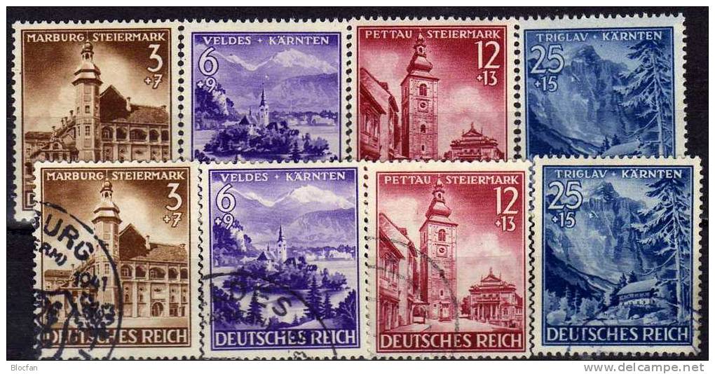 Landschaft Alpen Kärnten Steiermark Krain 1941 DR 806/9 ** Plus O 37€ Marburg Drau Pettau Triglau Set Germany III.Reich - Other & Unclassified