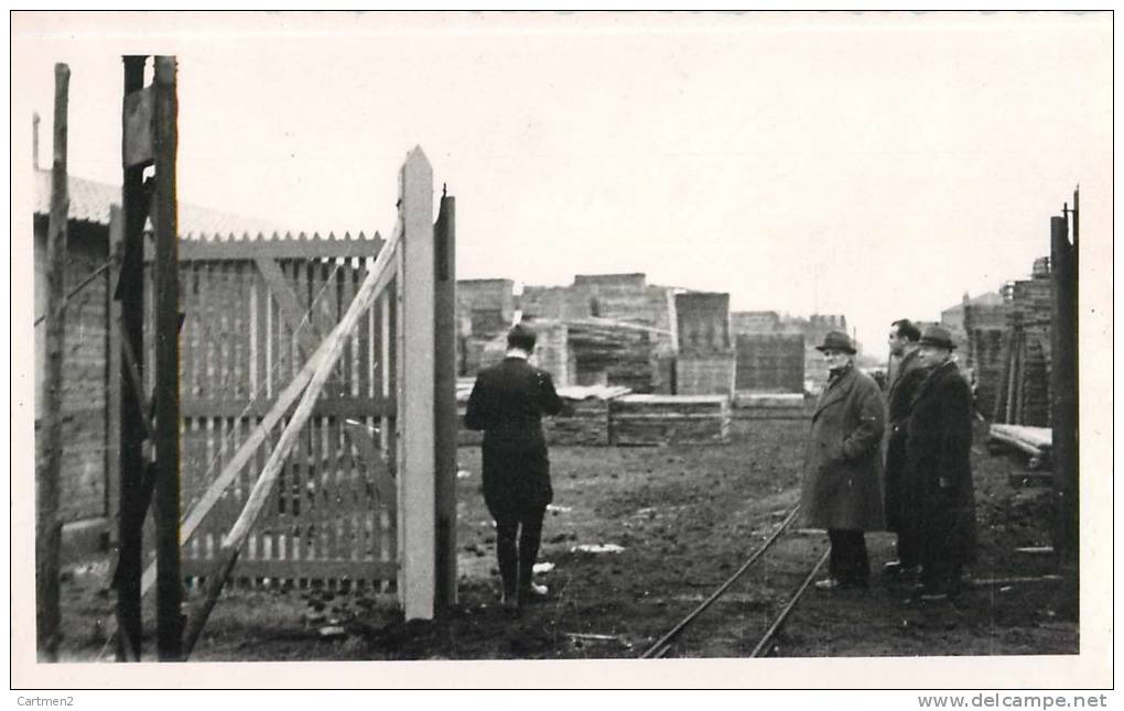 CARTE PHOTO : WAVRIN  SECLIN VISITE DES CHANTIERS DE SECLIN-NORD PAR HAVRIN  M.M. BERNIZET HORY ET LEMOINE 59 NORD  1941 - Seclin