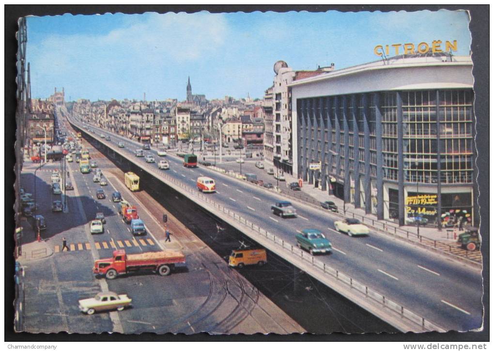 Bruxelles, Le Viaduc, Garage Citroën, Tramway, Automobiles - Transport Urbain En Surface