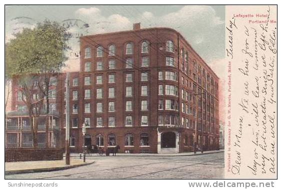 Maine Portland Lafayette Hotel 1906 - Portland