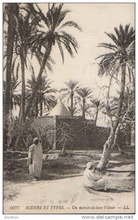 Tunisie-Carte Postale Ecrite-Tunisie-Un Marabout Dans L´Oasis-2/scans - Islam