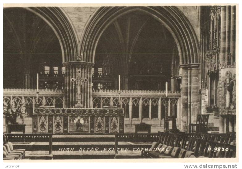 (803) Very Old Postcard - Carte Ancienne - UK - Exeter Cathedral - Exeter