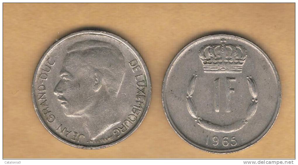 LUXEMBURGO -  1 Franc 1965  KM55 - Luxemburg