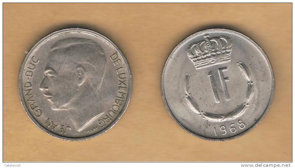 LUXEMBURGO -  1 Franc 1968  KM55 - Luxemburgo