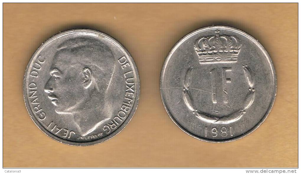 LUXEMBURGO -  1 Franc 1981  KM55 - Luxemburg
