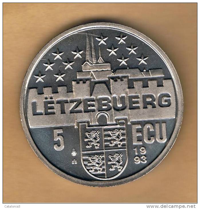 LUXEMBURGO -  5 ECUS 1993 PROOF - Luxemburg