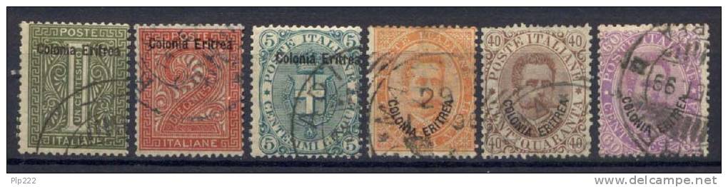 Eritrea 1893 Sass.1/3,5,7,9 Usati/Used VF/F - Eritrea